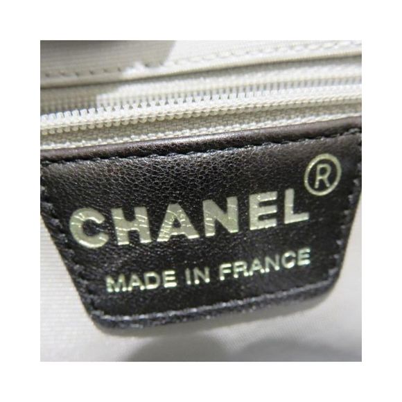 Pre Loved Chanel Choco Bar Print Canvas Handbag - AB Condition - Picture 5 of 9